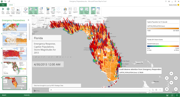 Power Map for Excel - Office 2013 SP1